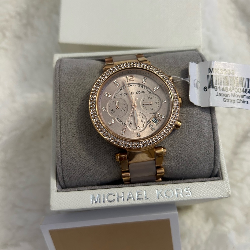 Michael Kors Pink and Gold Timepiece